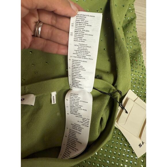 SANDRO Manray Crystal-Embellished Midi Skirt Sz 6 New with Tags - Picture 16 of 16